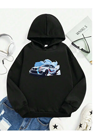 Çocuk Kapüşonlu Baskılı Sweatshirt