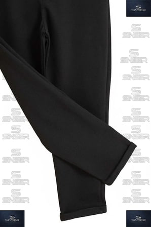 Erkek Çocuk Stil Pantolon Bel Lastikli Likralı Paça Katlamalı