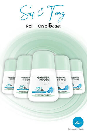 Mineral Saf ve Temiz Roll-On Deodorant x 5 Adet
