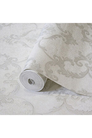 Dante 1403-2 Damask Desenli Duvar Kağıdı (gri)