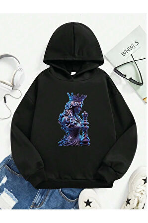 Çocuk Kapüşonlu Baskılı Sweatshirt