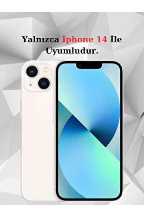 iPhone 14 Uyumlu Kılıf Deri Kılıf Yanları Silikon Kapak