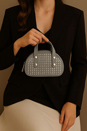 Lüks Mini Elmas Taş işlemeli El Ve Omuz çantası