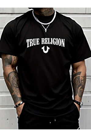 Sun&North Erkek True Religion Baskılı Süprem T-shirt