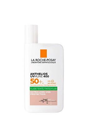 La Roche Posay Anthelios Oil Control Fluid SPF+50 Yağlı Ciltler için Akışkan Renkli Yüz Güneş Kremi