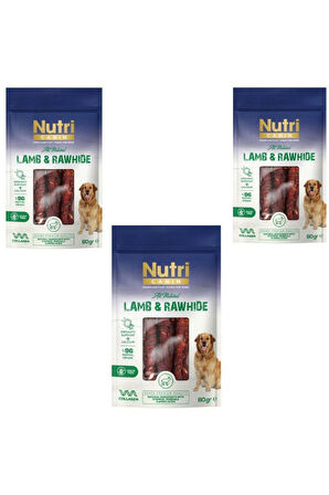 Rawhide Kuzu Eti Sarılı Kemik Köpek Ödülü 80 Gr x 3 Adet