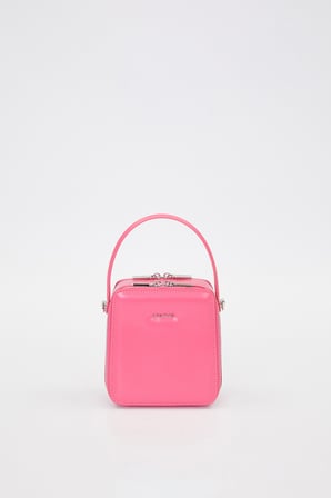 Küçük Boy Şık Tasarım Zincir Detaylı Kadın El ve Omuz Çantası 930421 Gül Kurusu