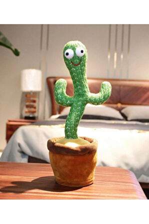 Konuşan Dans Eden Kaktüs Müzikli Işıklı Peluş Oyuncak Cactus Toy Cactustoys