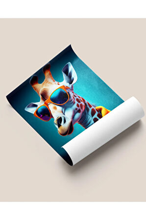 Çerçevesiz Poster Zürafa