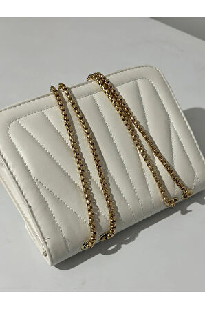 Tavuz nakış işlemeli 2 gözlü çapraz kilitli çanta