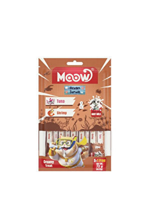 Moow En Yeni Mix Karışık Keçi Sütlü  Kedi Krema Ödülü 12 Gr x 48 adet