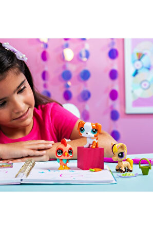 LPS Minişler Seri 3 Barnyard Pets 3'lü Figür Paketi - (#163 At, #164 Horoz ve #165 Teriyer Köpek)