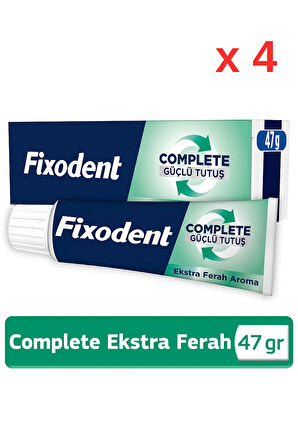 Complete Ekstra Ferah Diş Protezi Yapıştırıcı Krem 47G - 4 Adet