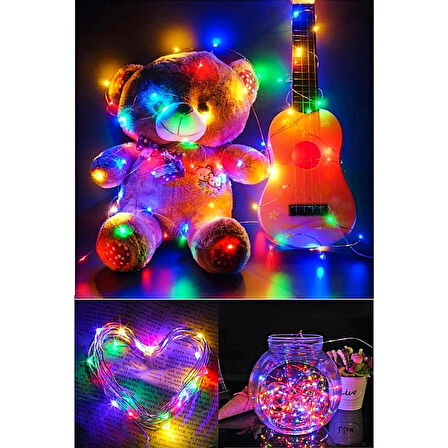 Kızılkaya Ledlight 3 mt 2 Pilli Renkli Peri Led Işık 