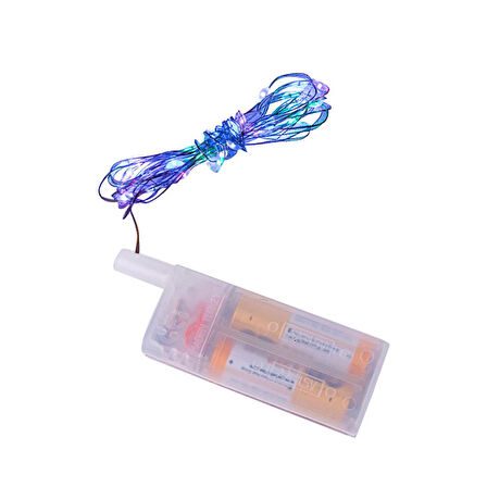 Kızılkaya Ledlight 3 mt 2 Pilli Renkli Peri Led Işık 