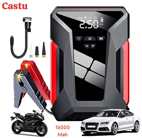 T-Life Jump Starter 12000mAh Akü Takviyeli Hava Kompresörü CAETU LS CYD-21