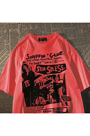 Grunge Karikatür Baskılı (unisex) T-shirt