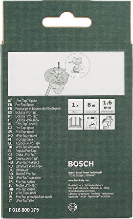 Bosch Tüm Easytrim Ve Combitrimler için Çim Biçme Yedek Misinası 8 Metre 1,6 mm