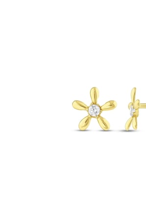 Altın Çiçek Çocuk Küpe - 14K