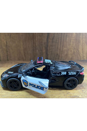 POLİS ARABASI 2021 CORVETTE DİECAST ARABA POLİS OYUNCAK ARABA