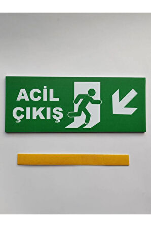 Acil Çıkış Tabelası Sol Alt Ok