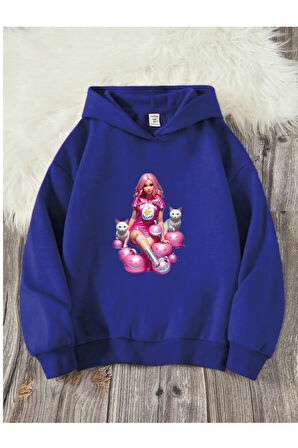 Çocuk Kapüşonlu Baskılı Sweatshirt