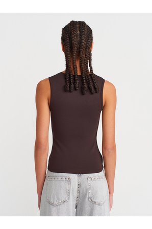 31778 Dantel Detaylı Top-Koyu Kahve