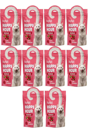 Reflex Happy Hour Calmness Kuzulu ve Kızılcıklı Kedi Ödül Maması 60gr - 10 Adet