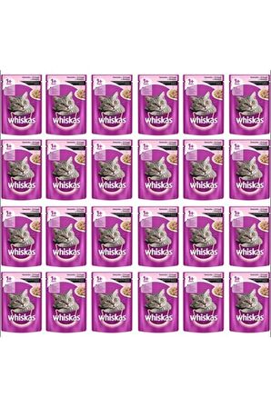 Whiskas Balık Favorileri Somonlu ve Ton Balıklı Kedi Yaş Mama 340 G (24 x 85 Gr)