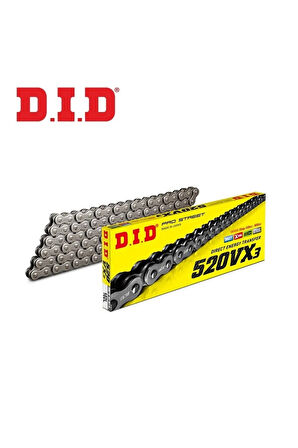 DID 520VX3 ÇELİK X-RİNG ZİNCİR-106 BAKLA / DUCATI / MONSTER / 620cc / DID X-RING (VX3) ÇELİK ZİNCİR