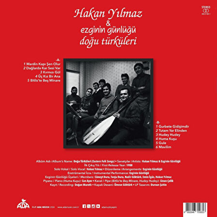 Hakan Yılmaz & Ezginin Günlüğü Doğu Türküleri Plak