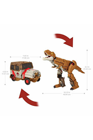 HPD38 Jurassic World Değişim Serisi - Dönüşebilen T-Rex Figürü