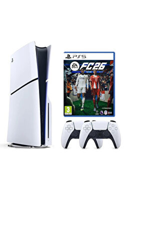 Playstation 5 Slim cdli +2.kol Dualsense +Ps5 FC26 (İthalatçı Garantili)