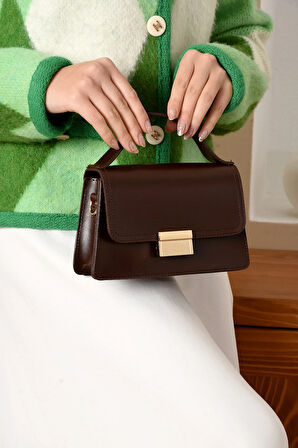 Kadın Mini City Omuz Çantası Kilit Detaylı Çanta