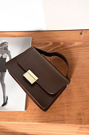 Kadın Mini City Omuz Çantası Kilit Detaylı Çanta