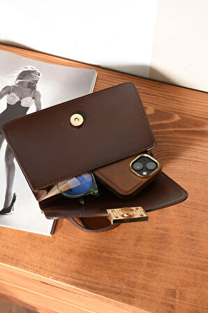 Kadın Mini City Omuz Çantası Kilit Detaylı Çanta