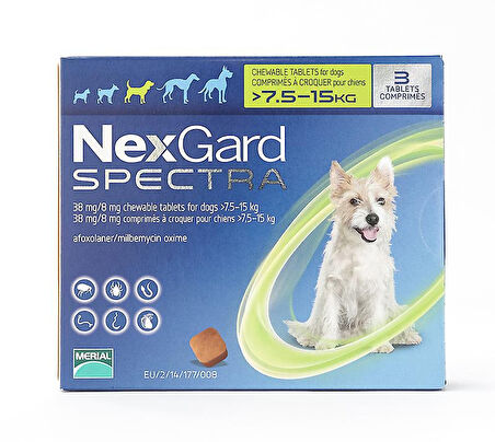 Nexgard Spectra M (7.5-15 kg) Köpekler İçin 1 Kutu