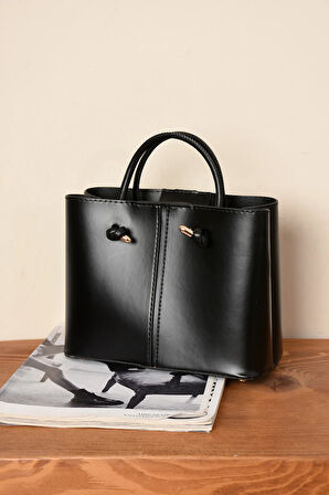 Kadın 3 Bölmeli Kaliteli Şık Çanta Omuzdan Asmalı Elden Tutmalı Askılı