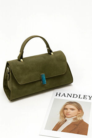 Lüks Süet Kutu Model Çapraz ve El Omuz Çantası