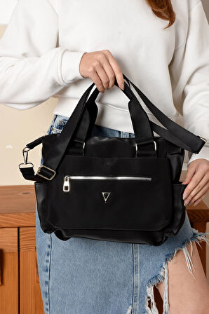 Kadın Kolon Askılı Elden Tutmalı Çok Cepli Çanta