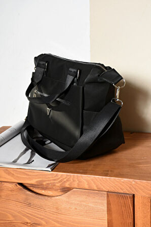 Kadın Kolon Askılı Elden Tutmalı Çok Cepli Çanta