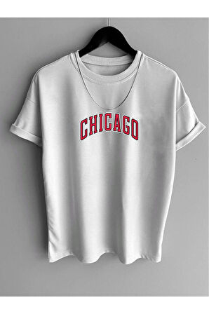 Chicago Oversize Pamuk Tshirt Unisex