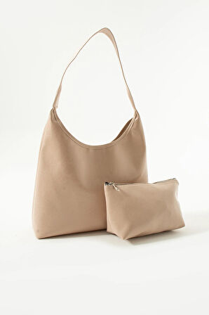 Kadın Omuz Çantası Makyaj Çantalı Kaliteli Deri