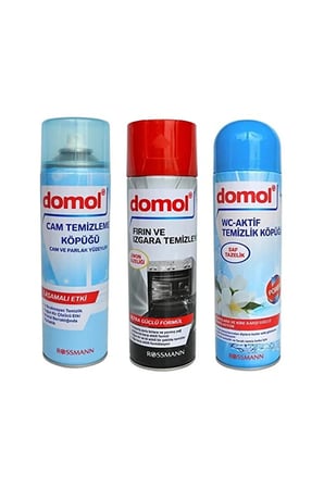 Cam Temizleme Köpüğü + Fırın&Izgara Temizleyici Köpük Limonlu+Tuvalet Temizleyici Köpük