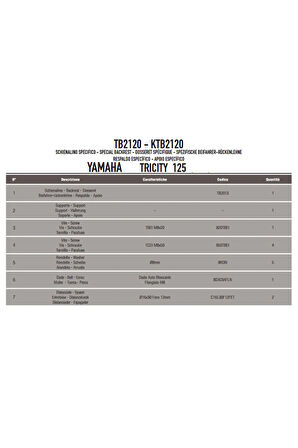 Tb2120a Yamaha Trıcıty 125-155 (14-22) Sıssybar
