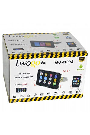 GO-i1008 Android Monitör 10,1 inç HD Dokunmatik Ekran (Carplay, 2GB+32GB, 60Wx4, GPS, BT)