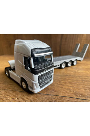 Volvo Diecast Tır Metal Başlıklı Araba Taşıyan Tır Çekbırak Oyuncak Volvo Tır
