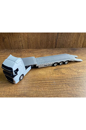 Volvo Diecast Tır Metal Başlıklı Araba Taşıyan Tır Çekbırak Oyuncak Volvo Tır