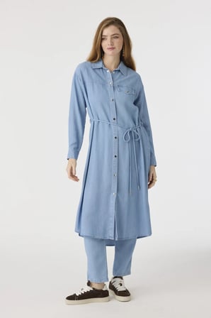 NOA TUNİK 38-48 Mavi Tunik