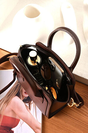 Kadın Şık Tasarım Kutu Model El Ve Omuz Çanta